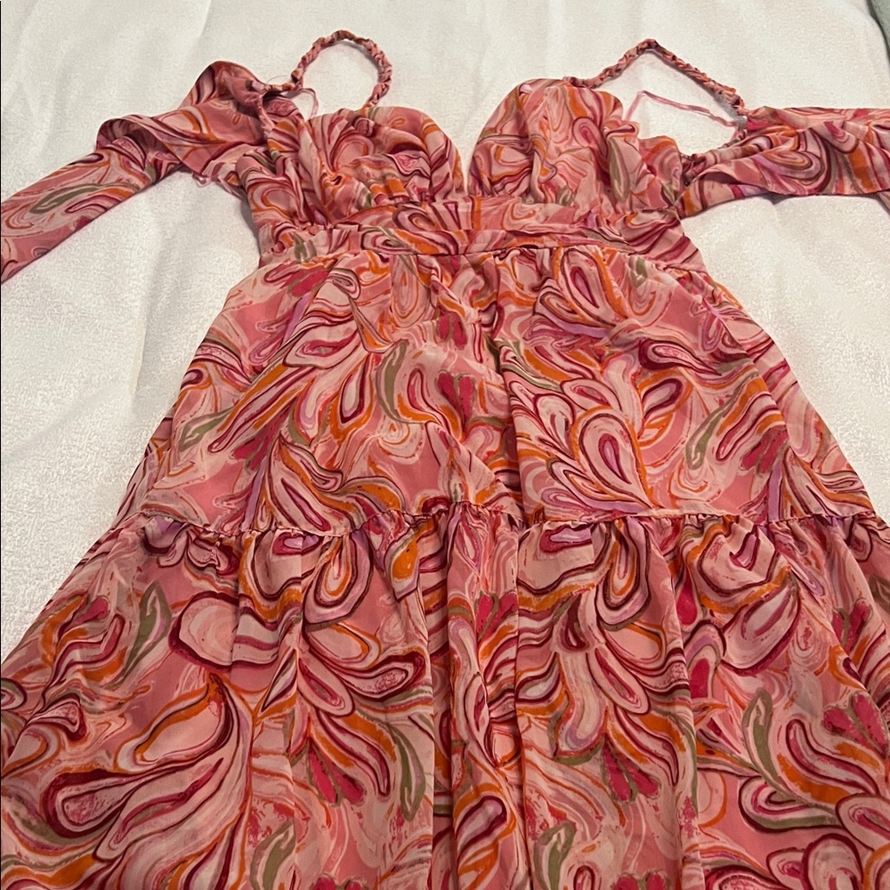 Jessica Simpson Swirl Pink High Low Dress